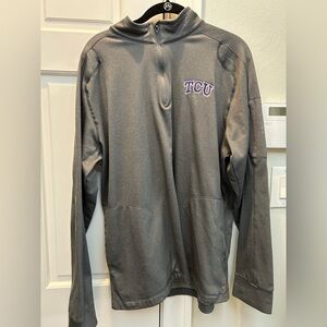 Dark Gray TCU Quarter Zip Pullover, Under Armour XL